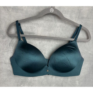 Victoria’s Secret So Obsessed Wireless Push-Up Bra Size 38C Emerald Green Teal